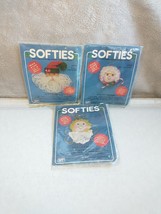 Lot of 3 Softies Craft Kits - Santa Claus, Mrs. Claus and Angel-Vintage ... - $8.79