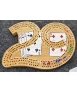 Cribbage Board Classic 3-Track 29 Travel Game Wood - $9.89