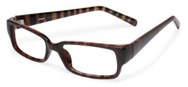 Women&#39;s, Men&#39;s Rectangular Frame 2000 and Beyond 2097 Eyeglasses in Brown Strips - £19.78 GBP