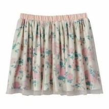 Girls Skirt Disney Cinderella Glitter Cream Pink Elastic Waist Floral Ea... - $21.78