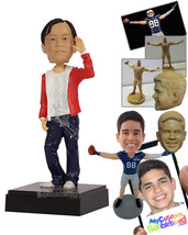 Personalized Bobblehead Dude In Stylish Pair Of Jeans With A Swag - Leisure &amp; Ca - £72.57 GBP