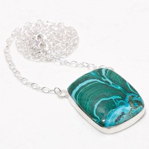 Malachite Gemstone Handmade Fashion Ethni Chain Pendant Jewelry 1.40&quot; SA 509 - £5.91 GBP