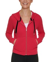 Calvin Klein Womens Performance Zip-Up Thermal Hoodie Color Grenadine Size Large - £32.95 GBP