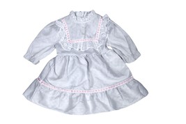 VTG 50s Celeste Originals Girls Party Dress White Lace Pink Ribbon Sz 4 ... - $54.40