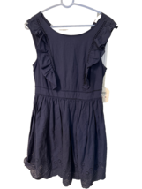 Altar&#39;d State Women’s SZ M Sleeveless Navy Fit N Flare Dress Cutout Back... - $29.69
