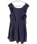 Altar&#39;d State Women’s SZ M Sleeveless Navy Fit N Flare Dress Cutout Back... - $29.69