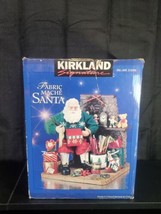 Kirkland Fabric Mache Santa In His Toy Shop-Hand Crafted Christmas Cente... - $39.99