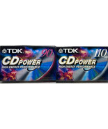 TDK CD Power Cassette Tapes 1-90 Minute, 1-110 Minute Sealed - £23.01 GBP