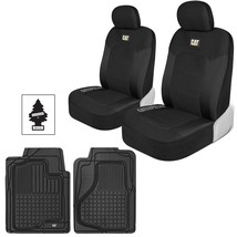 For KIA Caterpillar Car Truck Seat Cover Heavy Duty Floor Mats Full Set Blk - $84.14