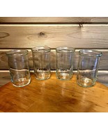 Lot of 4 Craft Candle Glass Containers 3.75 inch - $15.65