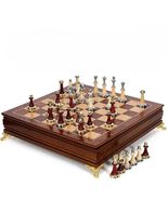 European Luxury Chess Set  High-End Solid Wood Drawer Chess Table with ... - $9,223.84 MXN