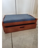 Pet Dog Cat Sleep Bed with Storage Drawer Wooden Plush Mat Pad - $55.43