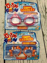 Kids Goggles for Swimming Sea Animals Styles Assorted 2 Packs - £11.19 GBP