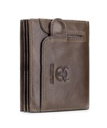 BULLCAPTAIN Men RFID Blocking Bifold Wallet Genuine Leather Card Holder - $607.83 MXN