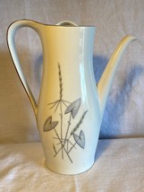 Eschenbach Coffee Pot Jug porcelian white, gray, Papyrus VTG MCM 1950&#39;s Bavaria, - £16.93 GBP