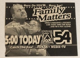 Family Matters Tv Guide Print Ad Reginald Vel Johnson Jaleel White TGIF TPA18 - £4.43 GBP