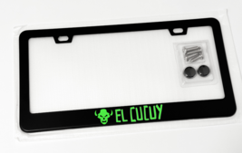 All Green El Cucuy Racing Boogeyman Monster Black Metal License Plate Frame Tag - £18.23 GBP