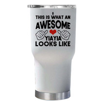 Awesome Yiayia Looks Like Tumbler 30oz Funny Tumblers Christmas Gift For Mom - £23.70 GBP