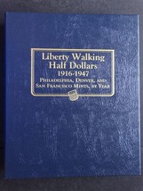 Whitman Liberty Walking Half Dollars Coin Album Book 1916-1947 #9125 - £29.84 GBP