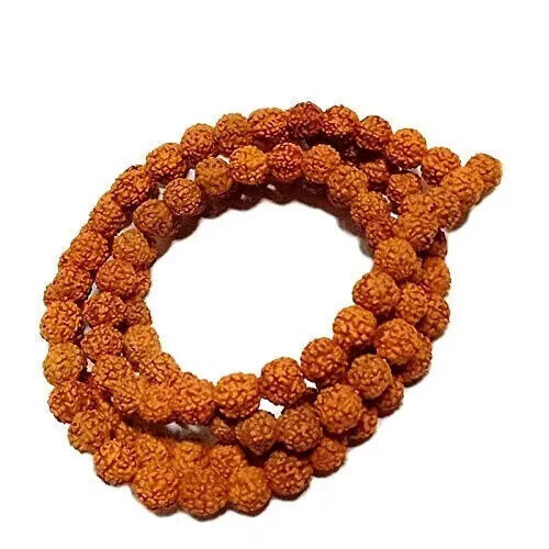 Rudraksha Mala (marron, 10 mm) à porter et Japa Mala (5 perles Mukhi 108)