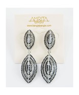Amrita Singh Silver Gunmetal Crystal Annalisa Earrings ERC 3030 NWT - $22.28