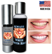 Mouth Rinse & Toothpaste Gel ALWAYS WHITE Teeth Whitening At Home System - USA ! - $12.95