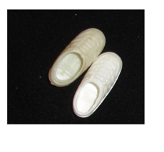 vintage Barbie doll shoes white tennis shoes footwear MISMATCH sports fashion  - £7.81 GBP