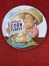 VINTAGE Kellogs Corn Flakes Cereal Farmer Boy Collectible 8&quot; Plate Ceramic - £11.83 GBP