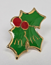 Holly Leaf Mistletoe Holiday Christmas Mcdonalds Lapel Pin Collectible T... - €5,18 EUR