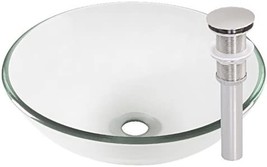 Bathroom Sink Set, Brushed Nickel, Glass Vessel, Novatto Bonificare. - £207.35 GBP