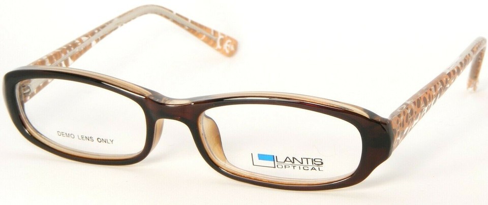 NEW LANTIS OPTICAL L8013 BRN BROWN EYEGLASSES GLASSES PLASTIC FRAME 47-1... - $23.76