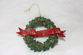Merry Christmas Wreath Ornament - $6.99