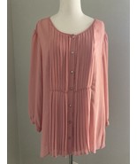 NEW Tags Talbots Semi Sheer Pink Pintuck Top + cami  sz 18 retail $89 - $519.89 MXN