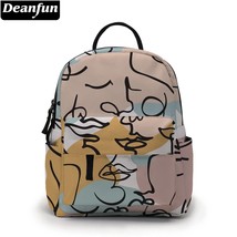 Deanfun Backpack Women Abstract Face  Bag Cute Travel Women Bag Mini Backpack Mo - £98.93 GBP