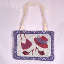 Red Hat Society Paint the Town Red Tapestry Shoulder Tote Bag Lined Made in USA - £10.04 GBP