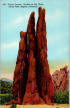 Three Graces Garden of the Gods Pikes Peak Region Colorado Postcard - £7.71 GBP