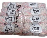 ICE Yarns 8 Skeins Palermo Cotone 57260 Light Pink, Lilac, White - $34.60
