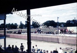 1946 Horse Racing Small Town Fair Red-Border Kodachrome Slide - £2.76 GBP
