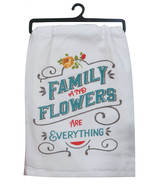 KAY DEE DESIGNS &quot;Family Flowers Everything&quot; R4703 Flour Sack Towel~26&quot;x2... - £7.69 GBP