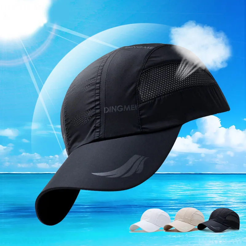 Summer Brand Men Sport Running Sweat Baseball Cap Male Canada Golf Quick Dry - £6.35 GBP