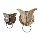 Vintage Butterfly Door Knocker Antique Solid Brass Finish Front Doorbell - $97.10 CAD+
