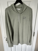 Vineyard Vines Long Sleeve Logo Fleece Mock Turtle Neck W Thumbholes size L - $39.60