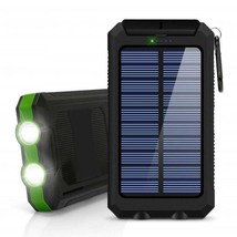 10,000 mAh Portable External Solar Power Bank For Phone Tablet Dual USB Port - £11.86 GBP