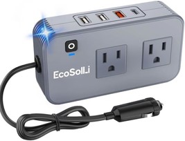 200W Car Power Inverter 12V Dc To 110V Ac Car Converter With 20W Usb-C &amp;... - $32.99