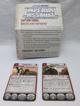 (2) Star Wars Imperial Assault Captain Terro Villain Pack Cards + Sheet - $9.89