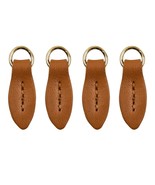 4 Pack Leather Zip Puller Replacement Leaf Shape for Luggage Handbags Brown - €10,33 EUR