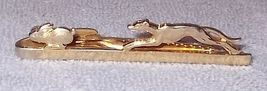Vintage Hickok USA Greyhound Dog Racing Men&#39;s Gold Tone Tie Clasp Bar - £15.72 GBP