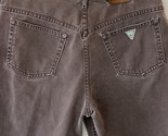 Vintage 1980s Guess Jeans Men 36x28 Brown Triangle Logo Double Button US... - $29.95