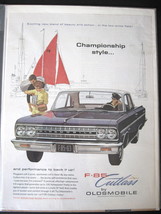 Vintage Oldsmobile F-85 Cutlass Color Advertisement - 1963 Olds F-85 Cutlass Ad - £10.27 GBP