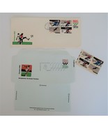 1980 Winter Olympic USPS Postcard Torch Relay Station First Day Stamps  - £15.72 GBP